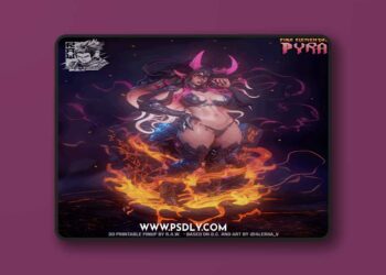 R.A.W. Studio – Fire Elemental Pyra – 3D Print Model