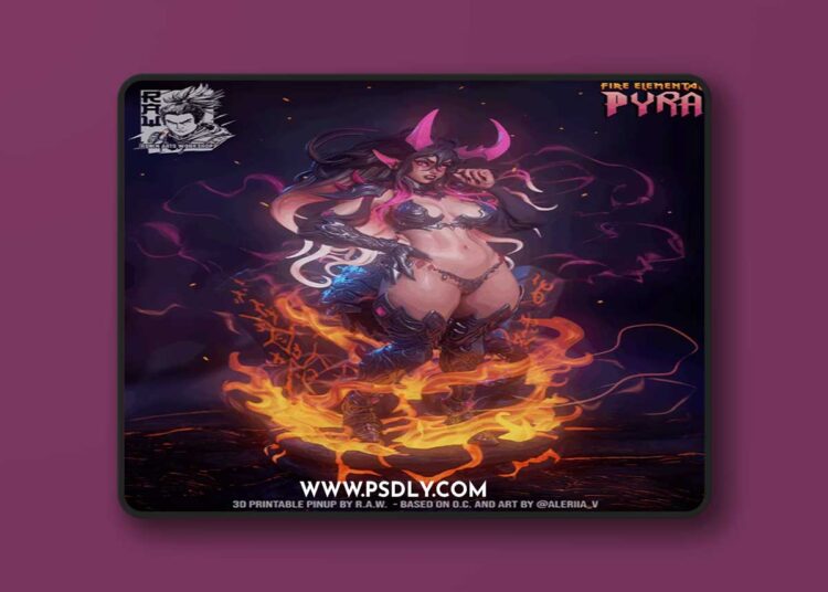 R.A.W. Studio – Fire Elemental Pyra – 3D Print Model 1 R.A.W. Studio – Fire Elemental Pyra – 3D Print Model