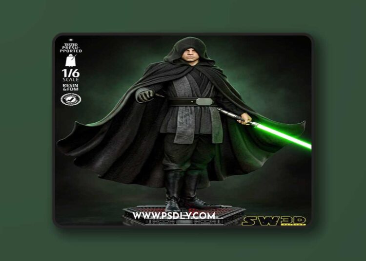 SW3D – Luke Skywalker Sculpture – 3D Print Model STL 1 SW3D – Luke Skywalker Sculpture – 3D Print Model STL