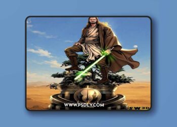 SW3D – Qui Gon Jin Sculpture – 3D Print Model STL