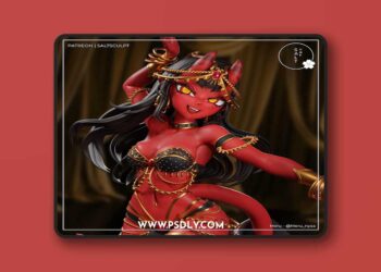 SaltSculpt – Meru the Succubus – 3D Print Model