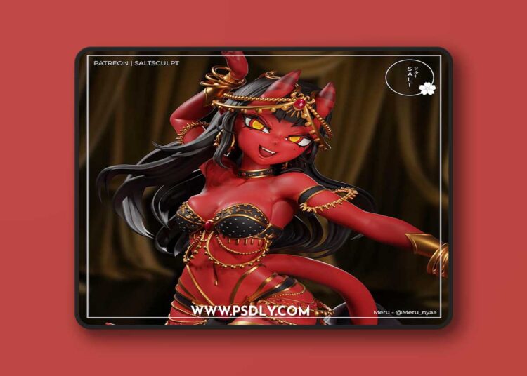 SaltSculpt – Meru the Succubus – 3D Print Model 1 SaltSculpt – Meru the Succubus – 3D Print Model