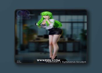 Sylviana Sculpt – CC Office Lady – 3D Print Model STL