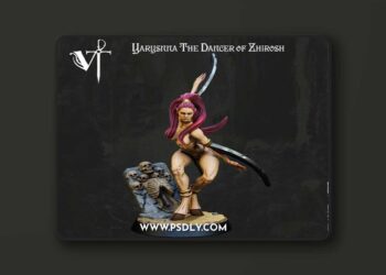 Vagrant Miniatures – Yarysnna The Dancer of Zhirosh – 3D Print Model STL
