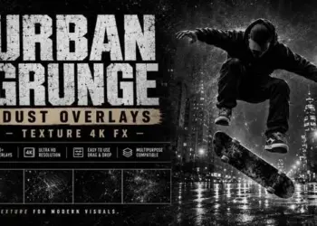 Videohive 12 Grunge Paper Stretch Dust Overlays 4K Texture Pack 65078026