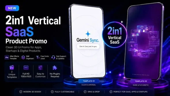 Videohive - 2in1 Vertical SaaS Promo | AI & Tech App Presentation - 65003176 1 Videohive 2in1 Vertical SaaS Promo AI Tech App Presentation 65003176