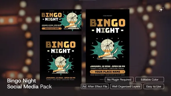 Videohive - Bingo Night Social Media Pack - 65133106 1 Videohive Bingo Night Social Media Pack 65133106