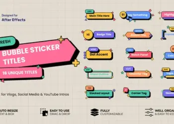 Videohive Bubble Sticker Titles 65063642