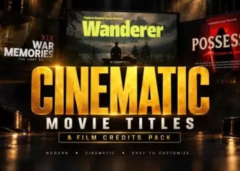 Videohive Cinematic Movie Titles Film Credits Pack Trailer Intro Opener 65165092