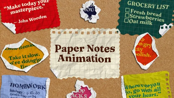 Videohive - Crumpled Unfold Paper Notes Animation - 65097915 1 Videohive Crumpled Unfold Paper Notes Animation 65097915