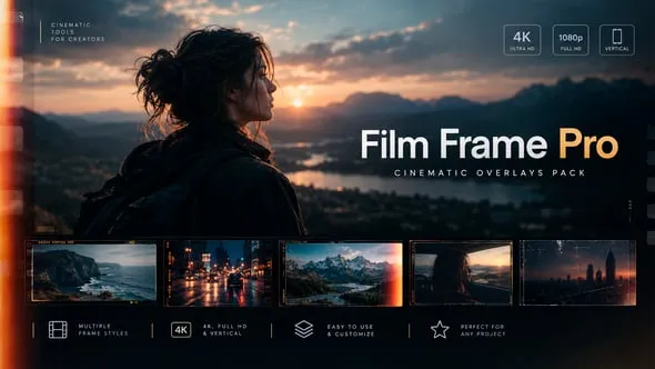 Videohive - Film Frame Pro – Cinematic Overlays Pack - 65116377 1 Videohive Film Frame Pro – Cinematic Overlays Pack 65116377