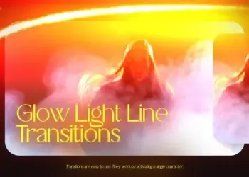 Videohive Glow Light Line Transitions Horizontal Vertical 65085581