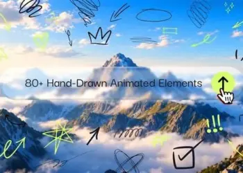 Videohive Hand Drawn Animated Elements Scribbles Symbols Arrows Lines 65133617