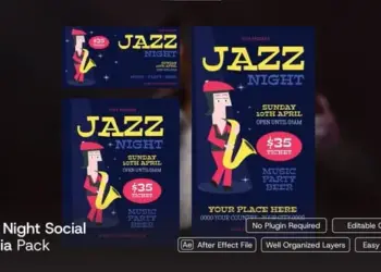Videohive Jazz Night Social Media Pack 65132312