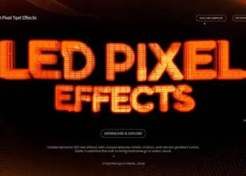 Videohive LED Pixel Text Effects 65108553