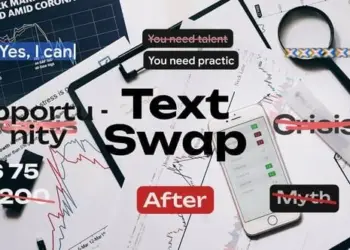 Videohive Text Swap Transitions – Strikethrough Replace Animations 65132536
