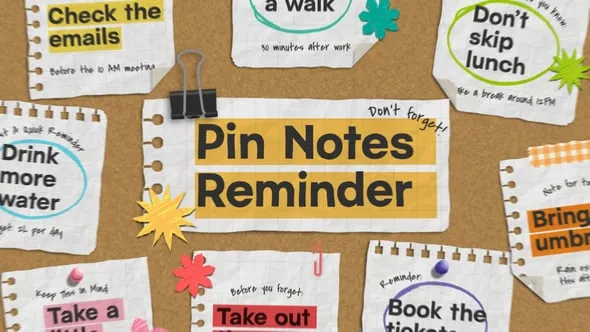 Videohive - Unfold Paper Pin Notes Reminder - 65133042 1 Videohive Unfold Paper Pin Notes Reminder 65133042