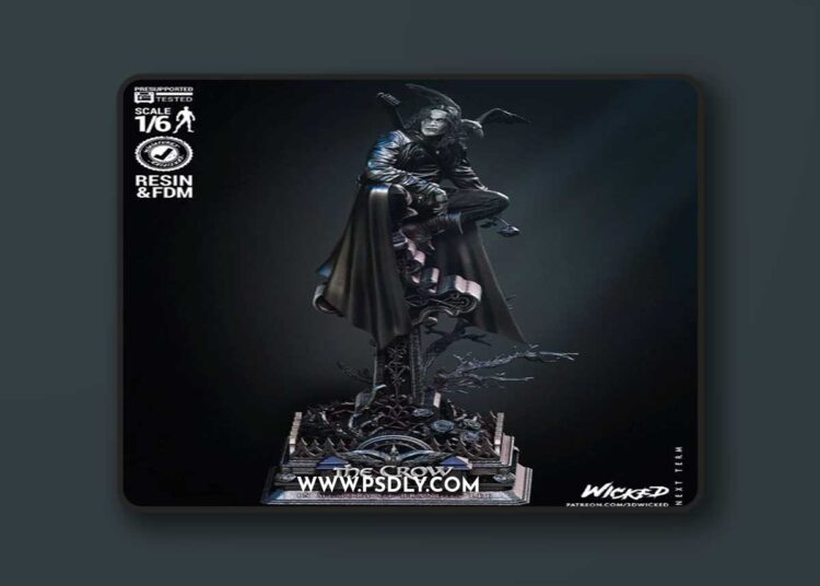 WICKED – The Crow Sculpture – 3D Print Model STL 1 WICKED – The Crow Sculpture – 3D Print Model STL