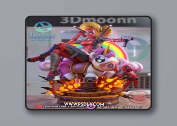 3Dmoonn – Lady Deadpool – 3D Print Model STL