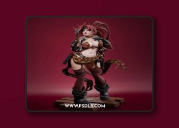 Abe3D – Red Monika Battle Chasers – 3D Print Model STL