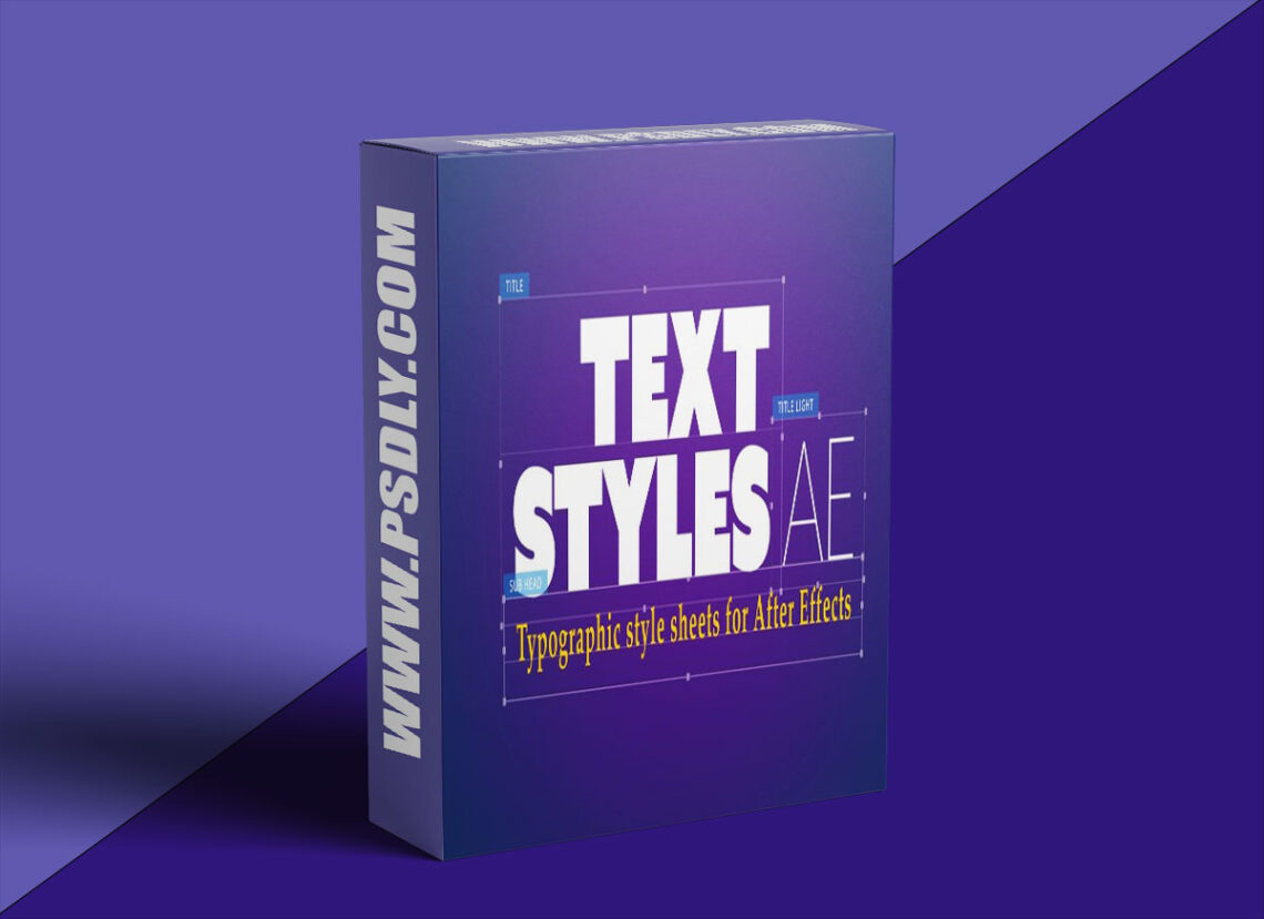 Project Stylish Font Aescripts - Text Styles AE V1.0
