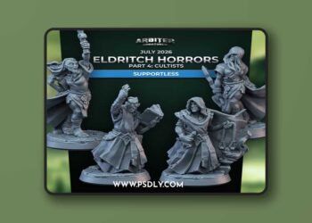 Arbiter Miniatures – Eldritch Horrors – Part 4 – Cultists – 3D Print Model