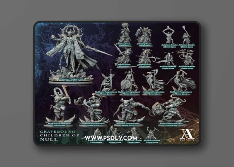 Archvillain Games – April 2025 – Gravebound – Children of Null – 3D Print Model 1 Archvillain Games – April 2025 – Gravebound – Children of Null – 3D Print Model