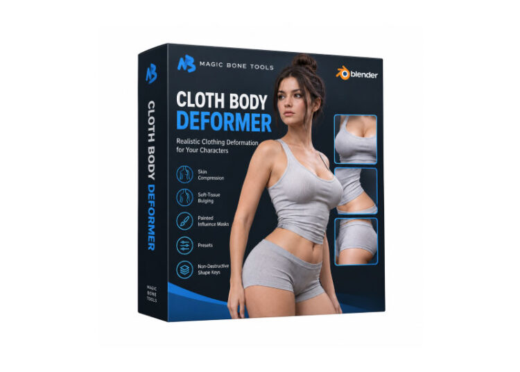 Artstation - Cloth Body Deformer v1.23.10 for Blender 1 Artstation Cloth Body Deformer v1.23.10 for Blender