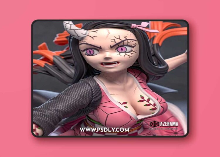 Azerama – Nezuko Demon – 3D Print Model STL 1 Azerama – Nezuko Demon – 3D Print Model STL