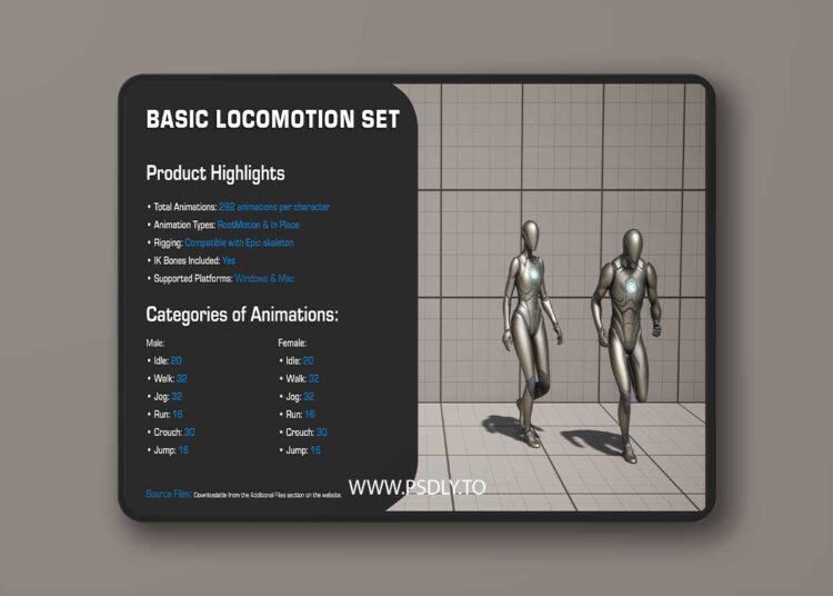 Basic Locomotion Set (5.0 – 5.8) for Unreal Engine 1 Basic Locomotion Set (5.0 – 5.8)