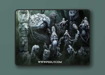 Bestiarum Miniatures – April 2026 – The Lost Continent – Brood of the Toadmother – 3D Print Model