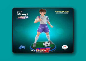 Blue Spray – Jun Misugi Sculpture Captain Tsubasa – 3D Print Model STL