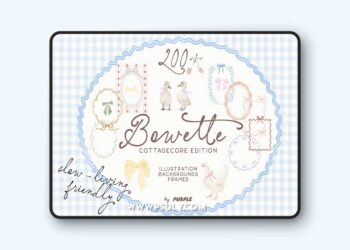 Bowette Whimsical Frames Papers PNG 291459003