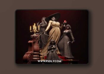 CA 3D Studios – Lady Dimitrescu – 3D Print Model STL