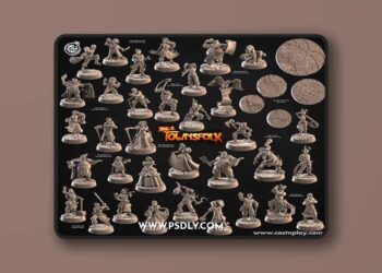 Cast n Play – Townsfolk Vol. 2 – Mennesker City July 2024 – 3D Print Model STL