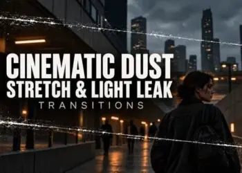 Cinematic Dust Stretch Light Leak Transitions