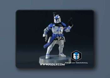 Clone Trooper Figurine – Officer – 3D Print Model