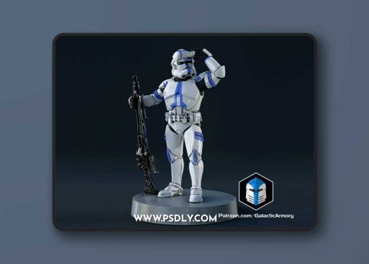 Clone Trooper Figurine – Specialist – 3D Print Model 1 Clone Trooper Figurine – Specialist – 3D Print Model