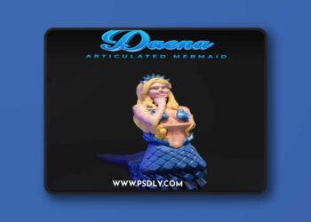 Daena Articulated Mermaid – 3D Print Model