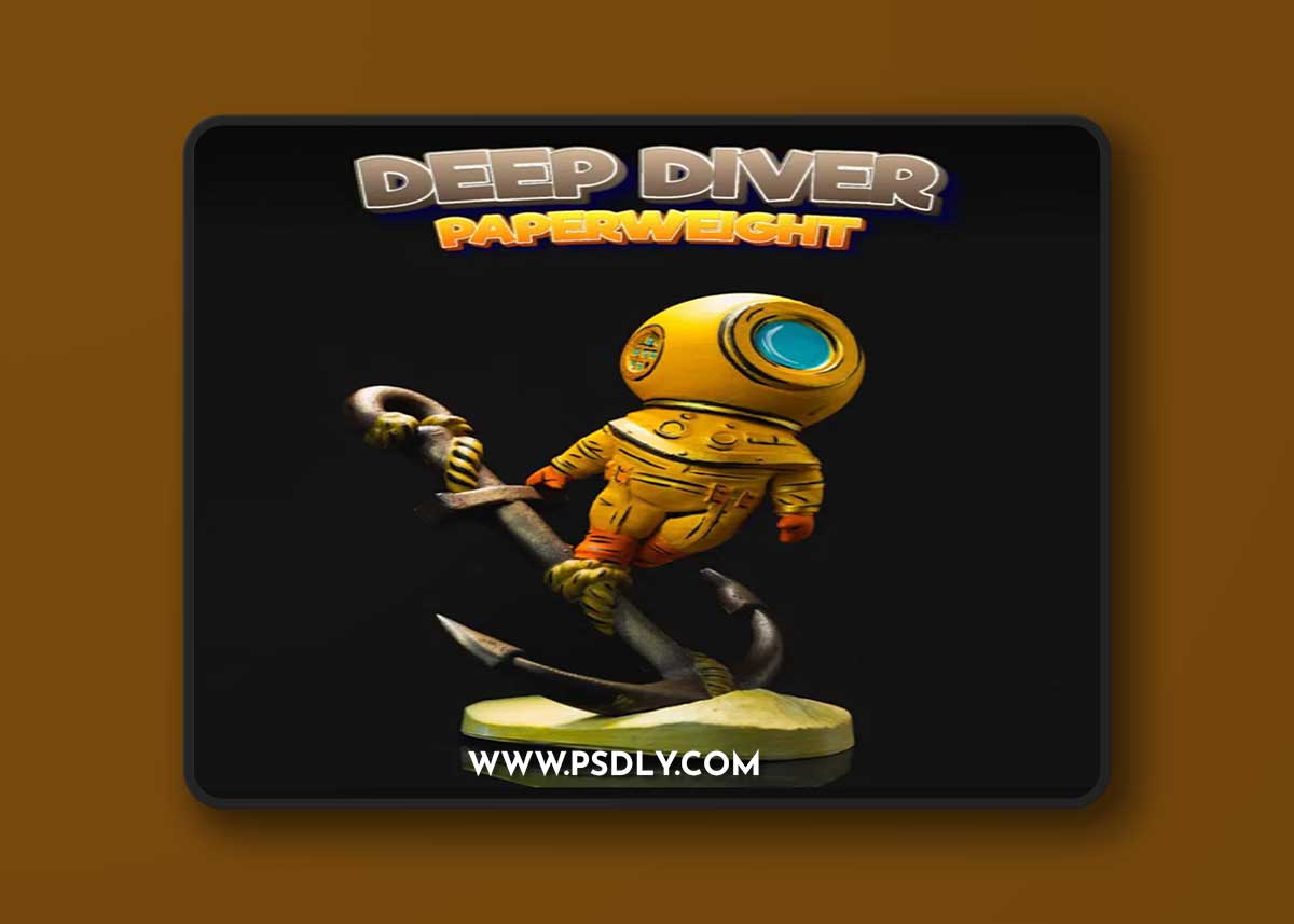 Deep Diver Paperweight – 3D Print Model