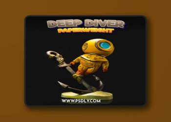 Deep Diver Paperweight – 3D Print Model