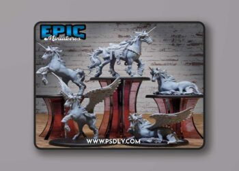 Epic – Unicorn Set – 3D STL Print Model