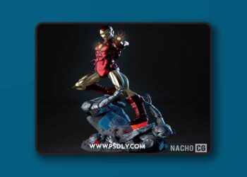 Fan Art – Classic Iron Man Statue – 3D Print Model STL