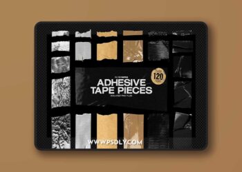 Isolated Adhesive Tape Pieces 3860049