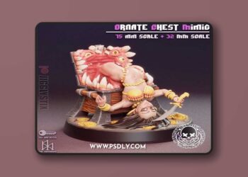 Jigglystix – Ornate Chest Mimic – 3D Print Model STL