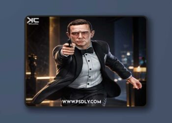KcStudio – James Bond – 007 Fanart – 3D Print Model STL