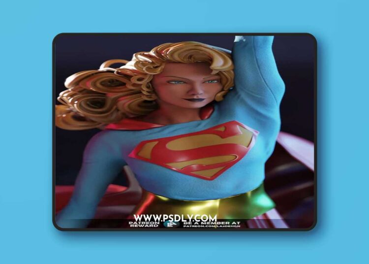 LA3Design – SuperGirl Woman of Tomorrow Fan Art – 3D Print Model STL 1 LA3Design – SuperGirl Woman of Tomorrow Fan Art – 3D Print Model STL