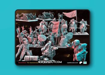 Last Sword Miniature – Bannerman December 2025 Pack – For a Gold Coin – 3D Print Model