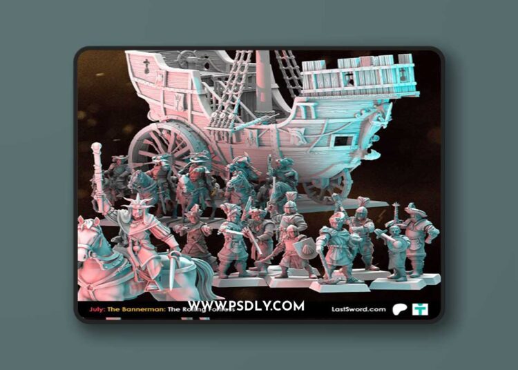 Last Sword Miniature – Bannerman July 2025 Pack – The Rolling Fortress – 3D Print Model 1 Last Sword Miniature – Bannerman July 2025 Pack – The Rolling Fortress – 3D Print Model