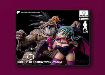 Lucas Perez – Bulma Goku Halloween Diorama – 3D Print Model STL